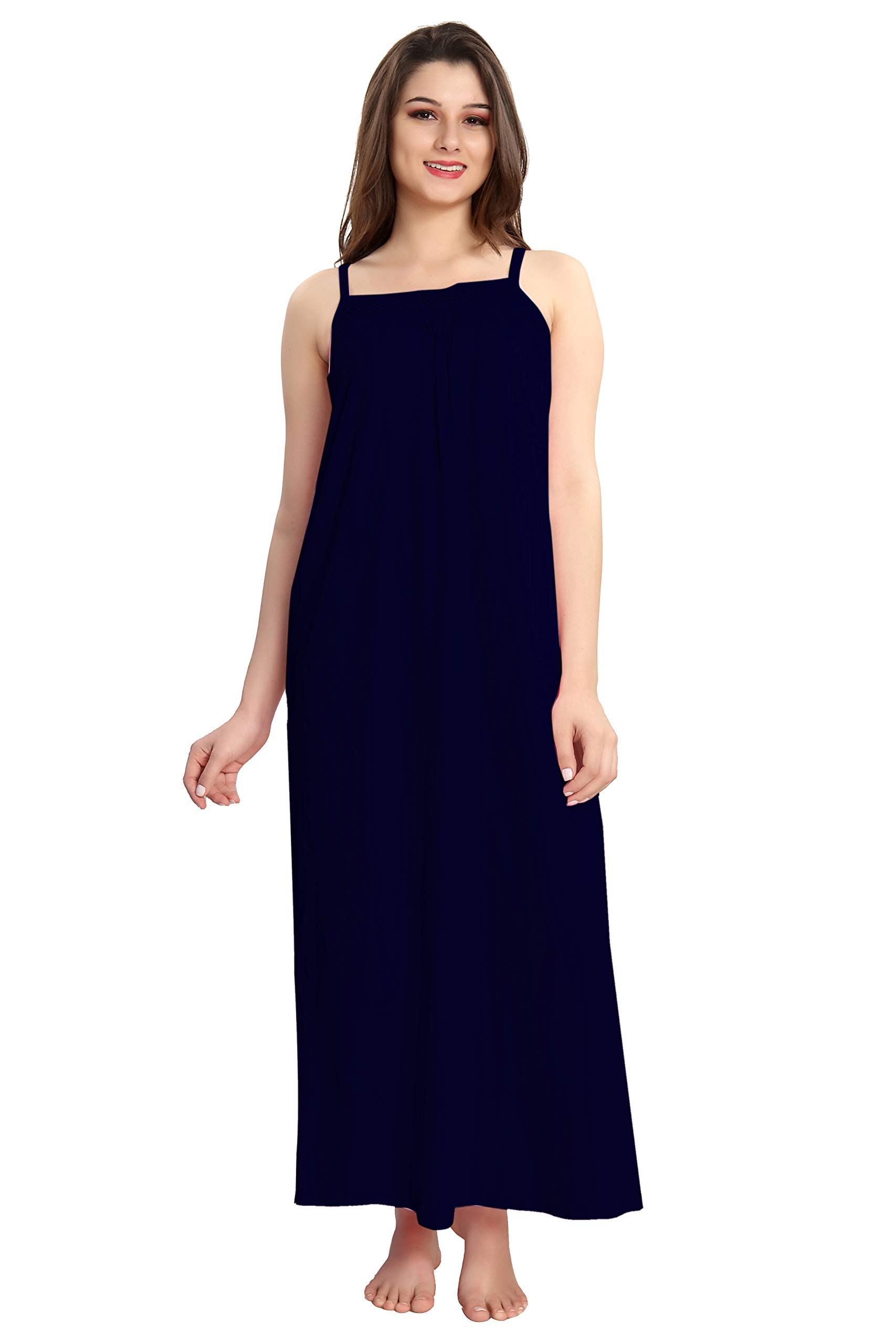 av2 Women's Cotton Solid Maxi Nighty-picture-37