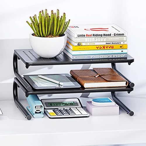 Miniatura 5 de HUANUO Monitor Stand Riser for Desk, Laptop Stand, Laptop Shelf w/Vented Metal, Desktop Computer Stand Desk Organizer for Laptop, PC, Printer