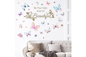 Be Your Own Kind of Beautiful Butterfly Wall Decal, Inspirational Wall Art for Home Decor