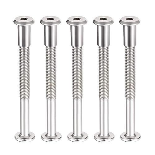 uxcell Poste de tornillo apto para 3/8 pulgadas de diámetro de agujero, macho M8x90mm hebilla de cinturón, pernos de encuadernación de cuero de