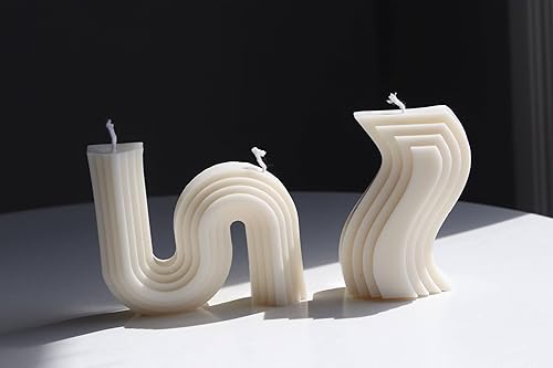 Miniatura 2 de Brighter Sky Juego de velas de cera de soja natural de alta calidad, beige, velas estéticas, decoración de velas, regalo para ella, regalo de vela,