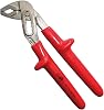 WEDO 10-Inch Tongue-and-Groove pliers, 1000V VDE Insulated Slip Joint Pliers, curved jaw Water Pump Pliers, Groove Joint Pliers with Chrome Vanadium Steel Body and Dual Material Anti-Slip Handles