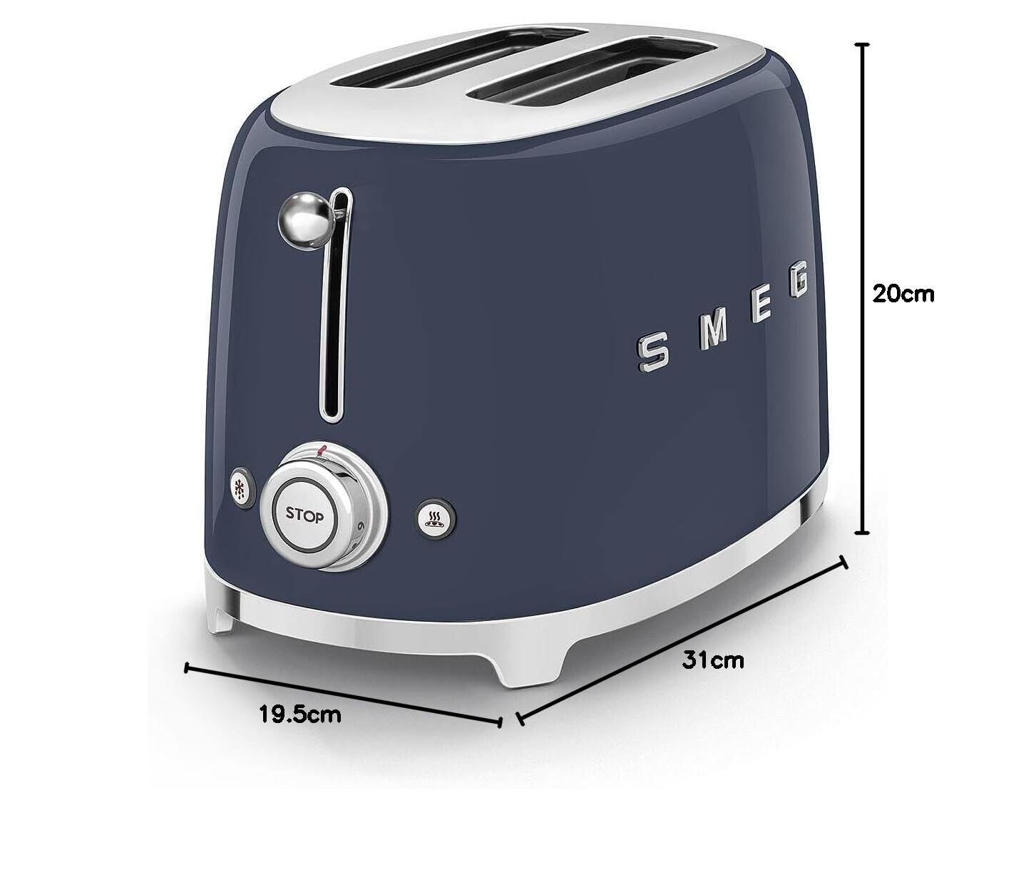 Grille pain Smeg TSF01 2 fentes Toaster Bleu