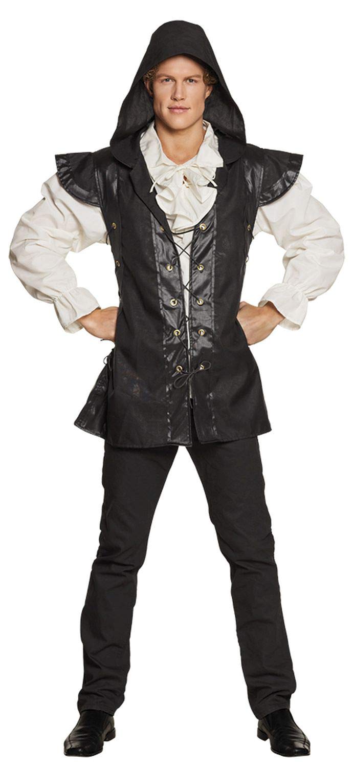 Mittelalter-Shirt Für Herren Mit Ritter-Aufdruck – Langarm, 100% Polyester, Für Halloween & Mottoparty