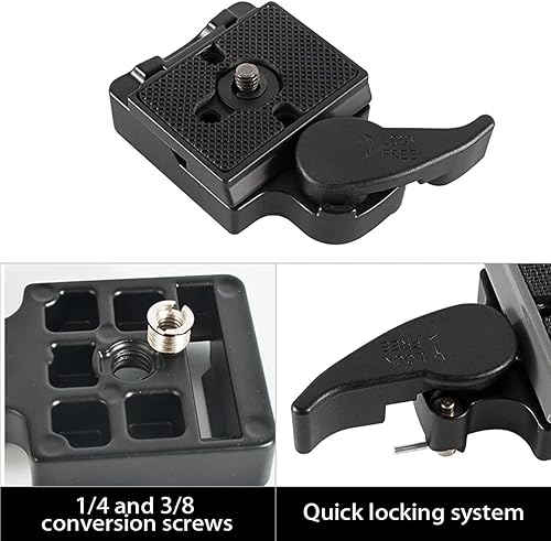 Miniatura 4 de Adaptador de placa de liberación rápida para trípode de cámara con tornillo de 14 pulgadas, adaptador de montaje de cámara 200PL-14 323 para
