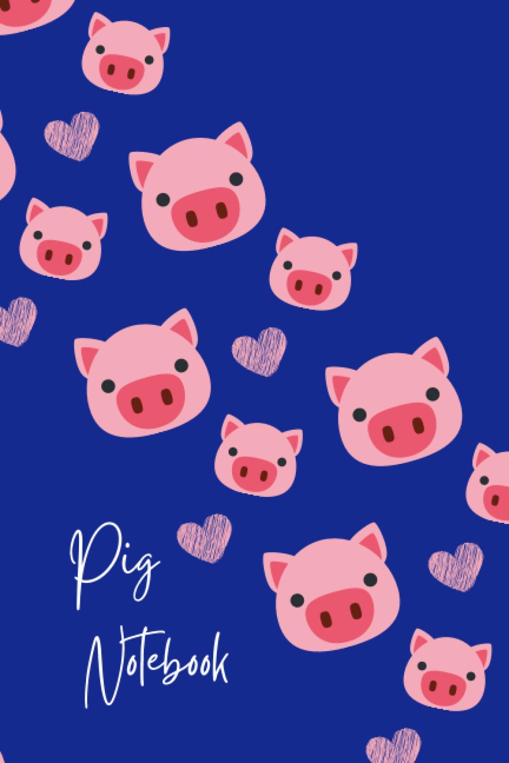 Pig notebook: Fun journal for girls women lined with a cute piggy on every page