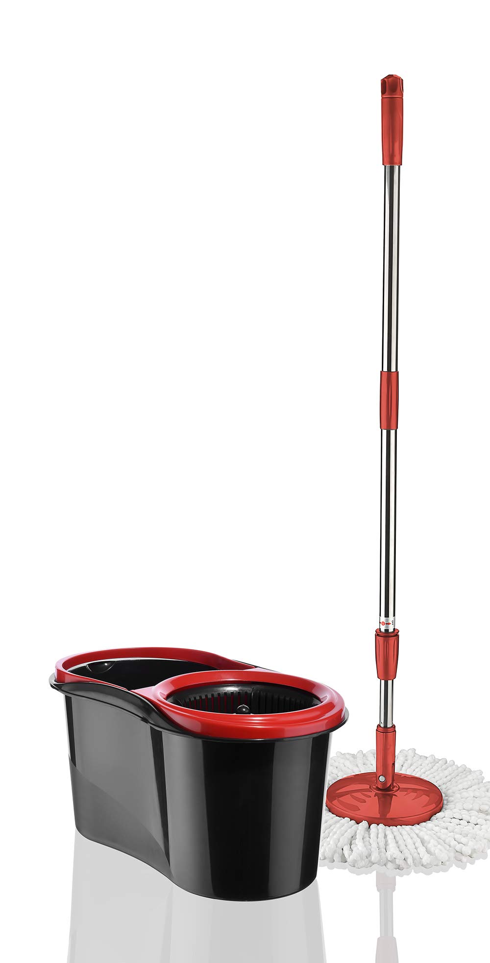 Royalford Easy Spin Mop And Bucket Set | 360 Degree Spinning Mop Bucket Home Cleaner| Extended Easy Press Stainless Steel Handle And Easy Wring Dryer Basket For Home Kitchen Floor Cleaning