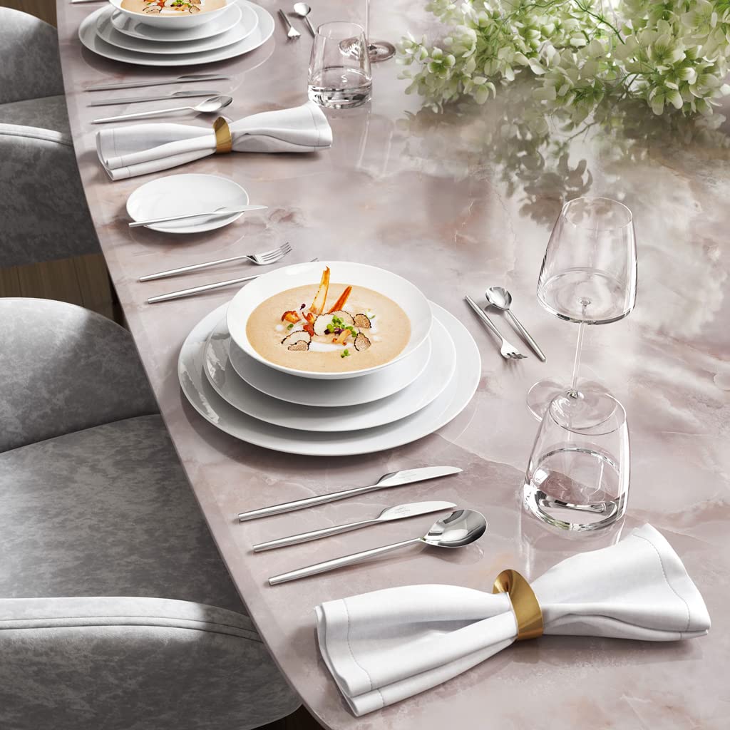 Villeroy & Boch Signature MetroChic blanc assiette de présentation et plat à tarte, diamètre 33 cm, blanc