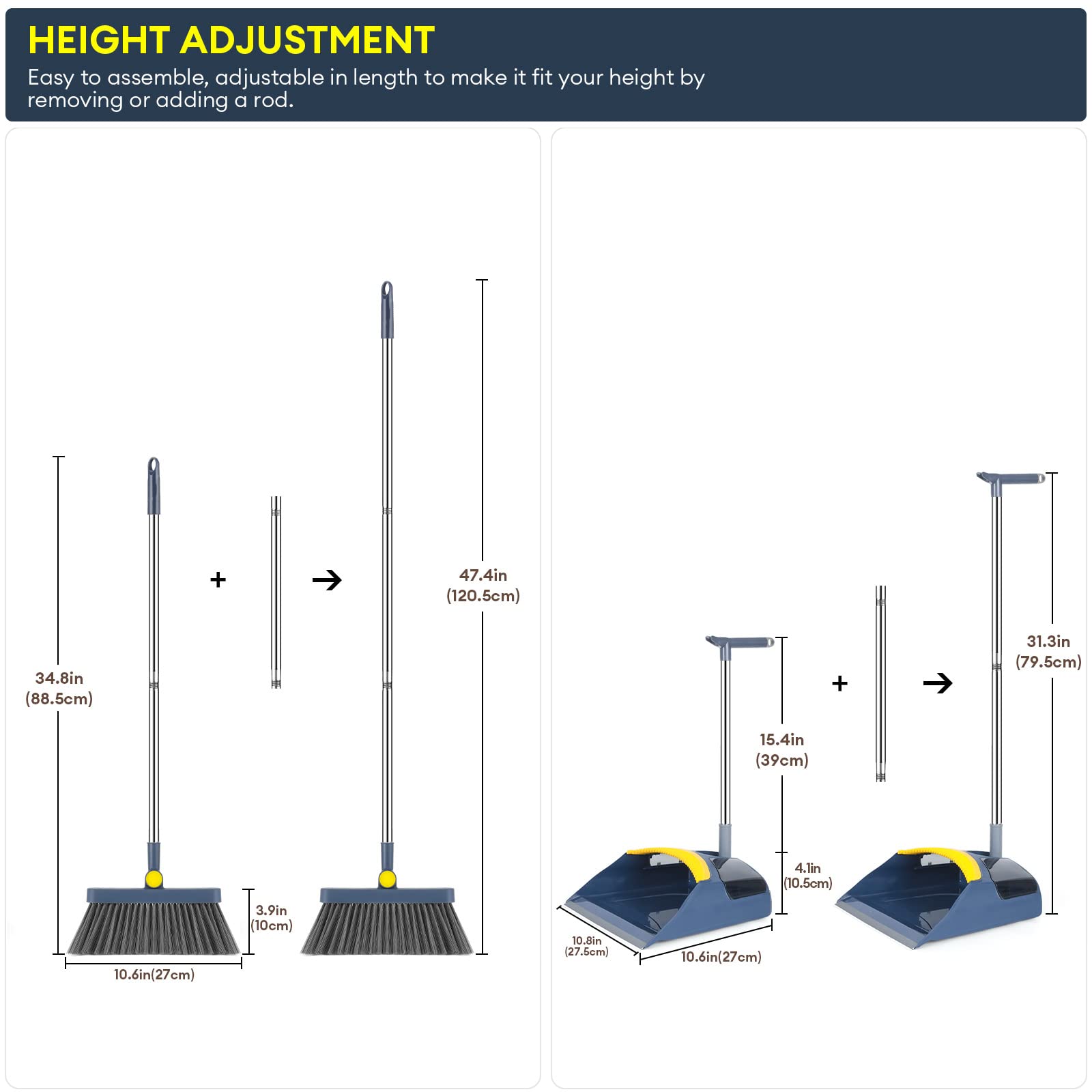 Magnetic Broom & Dustpan Set - Easy Cleaning -7