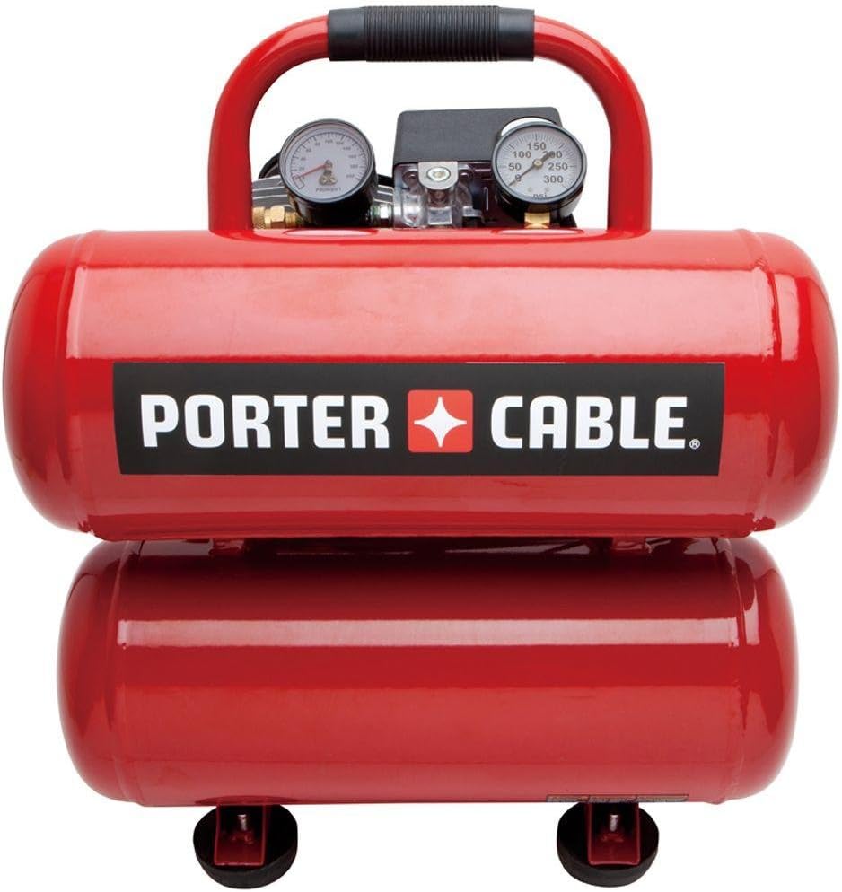 PORTER-CABLE 4 gal. Stack Tank Electric Air Compressor PCFP02040