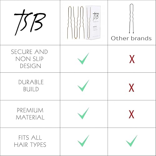Miniatura 5 de TSB NUSA No.2 - Juego de 50 horquillas de bronce flexibles, estilo vintage, sujeción fuerte, diseño cómodo y elegante, puntas pulidas a mano,