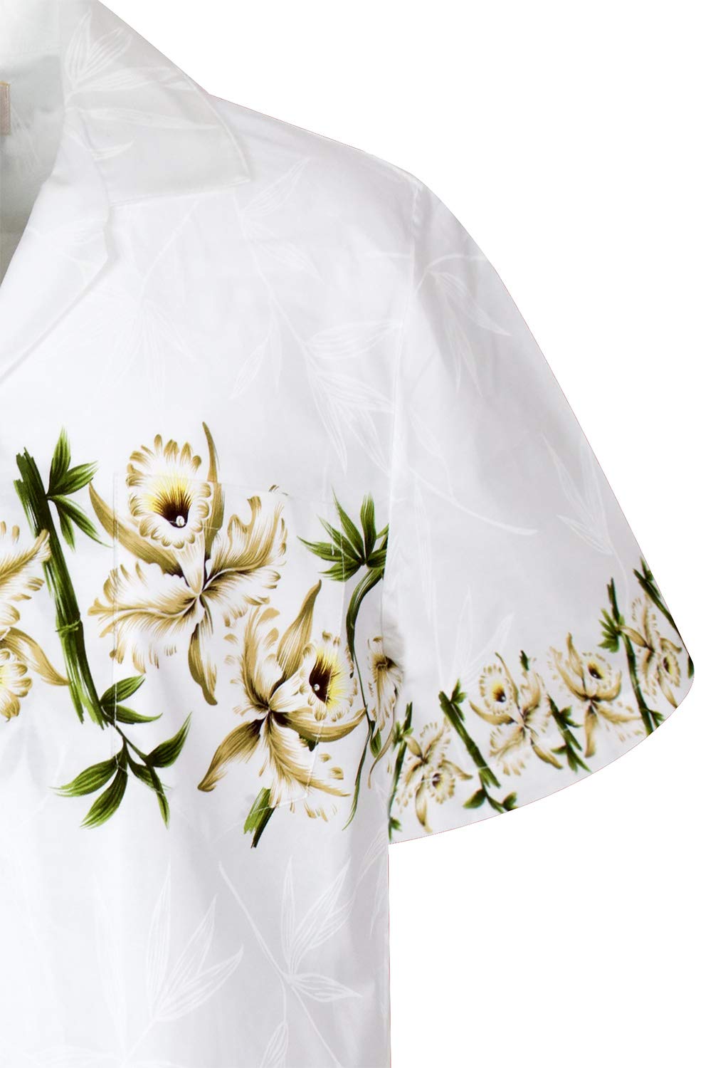 KY's Camicia hawaiana originale | uomo | S - 4XL | manica corta | tasca frontale | stampa hawaiana | foglie di ibisco di bambù