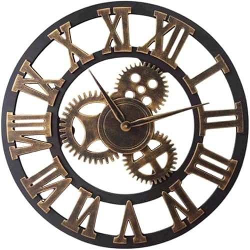 IMIKEYA Reloj de pared vintage steampunk reloj de pared de engranaje de metal reloj de pared digital reloj de pared digital de Pared reloj de pared
