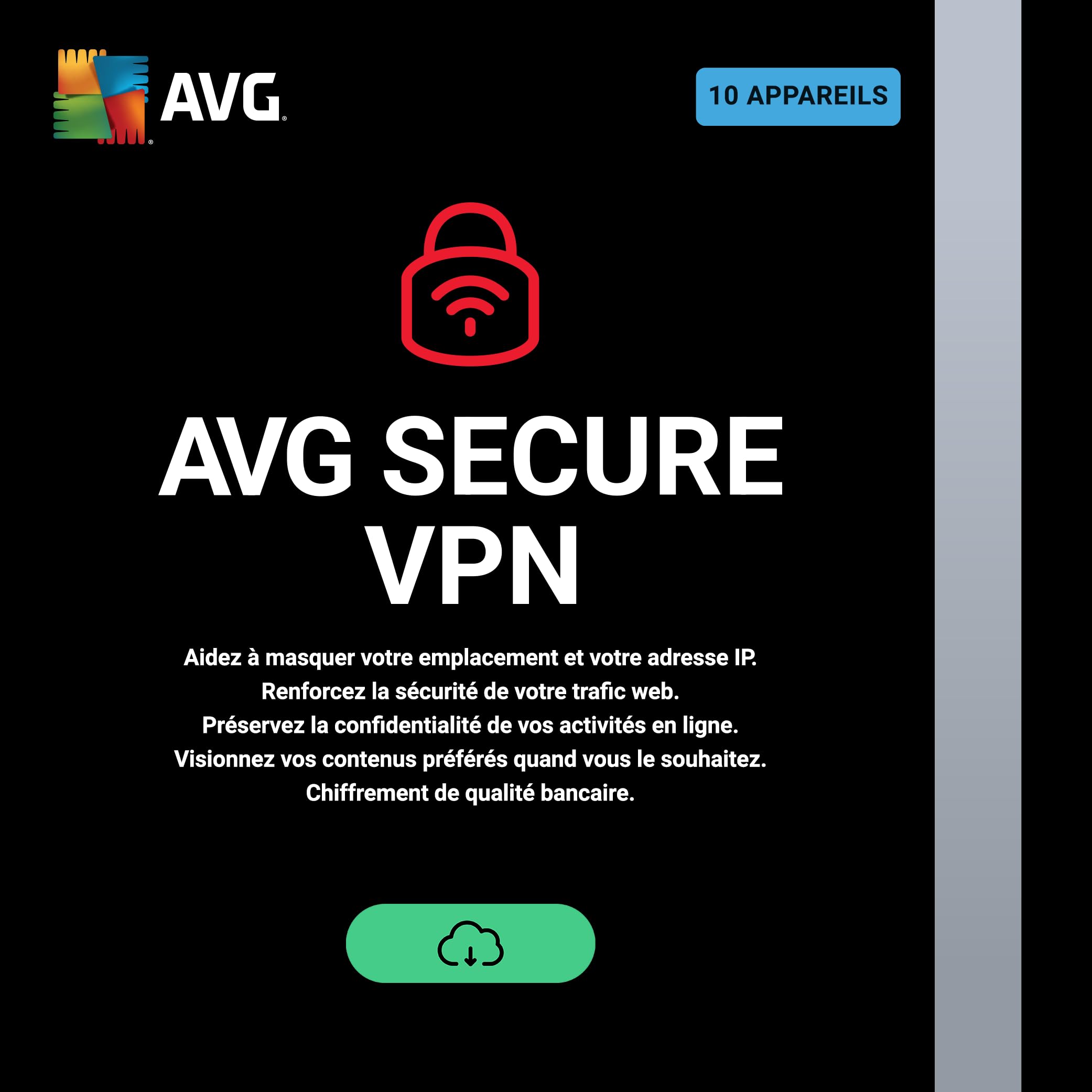 AVG Secure VPN 2026 | 5 appareils | 1 An | Code d'activation envoi par email