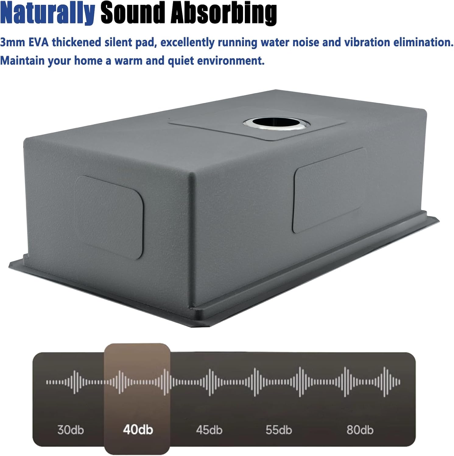 30 Inch Black Undermount Kitchen Sink - 30x16 Black Stainless Steel Undermount Sinks 10 Inch Deep Single Bowl Kitchen Sink Workstation with Accessories