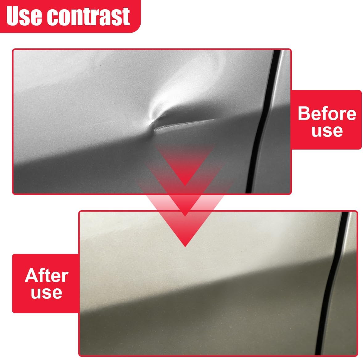 Car Body Dent Repair Slapper Tools, Slapping Automotive Metal Dent Removal Tool, Vehicle Dents Repair Leveling Flapping Paddle for Sedan, SUV, Truck, Motorcycle (Silver)