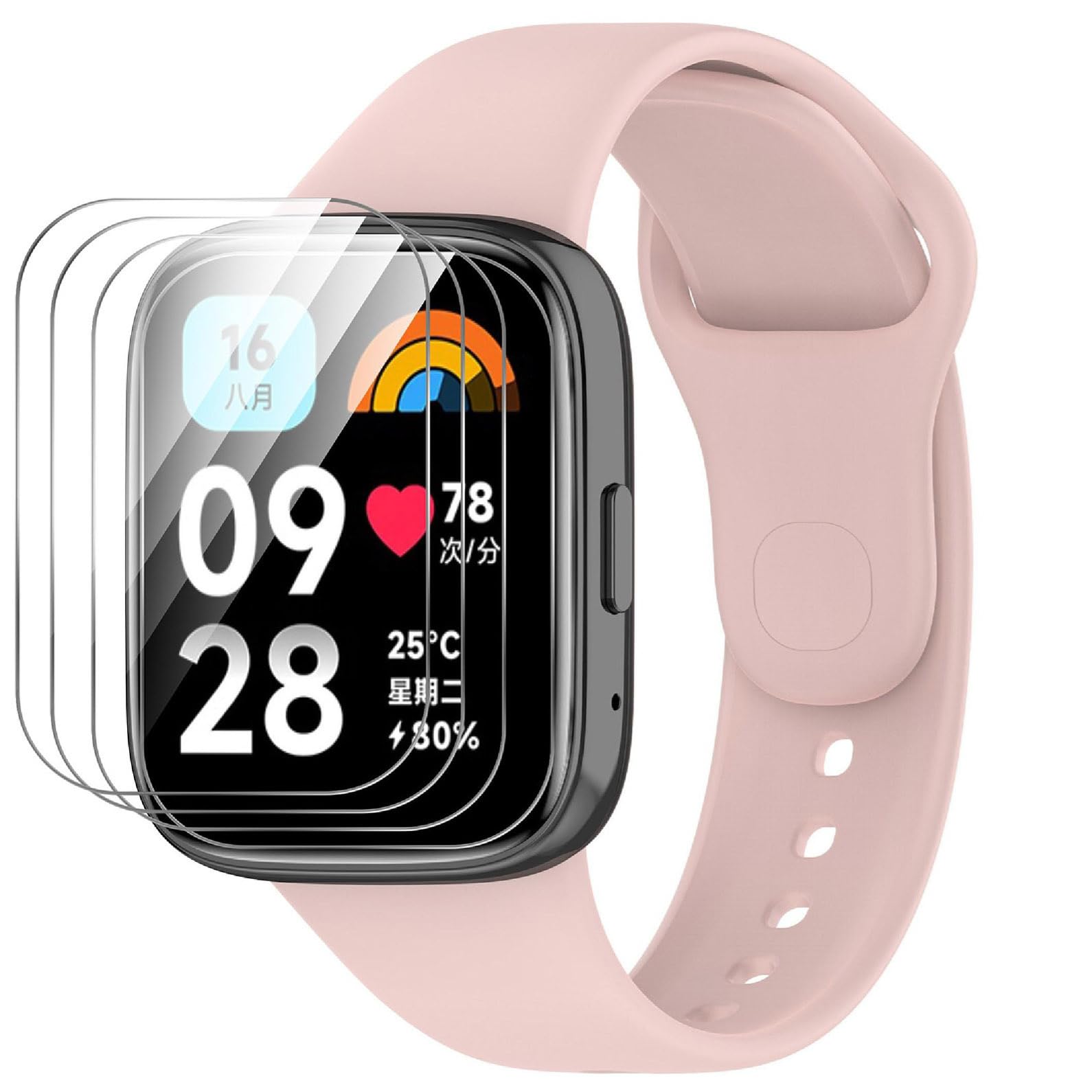 GIOPUEY Cinturini Compatibile con Oppo Watch X2/Watch X, Morbido Silicone Cinturino [Resistente all'Usura] [Traspirante] - Beige