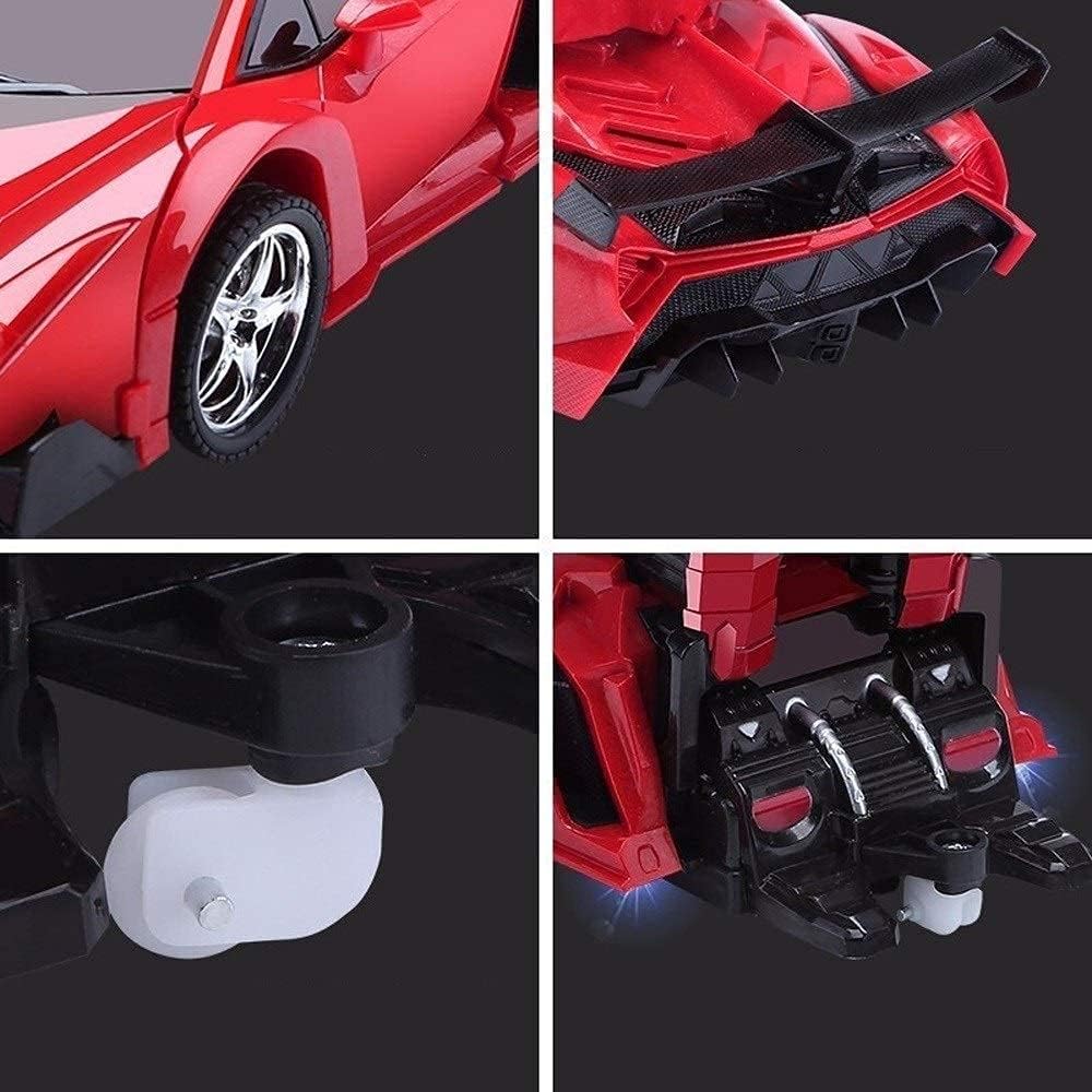 Buу 1 gеt 1 Remote Control Car Transforming Robot _RC Hobby Toy Cars 2. 4GHz, 1/18 Scale Electric Model Vehicle for Kids and Toddler and Boys and Girls,with LED Lightning, Kids Gifts Red