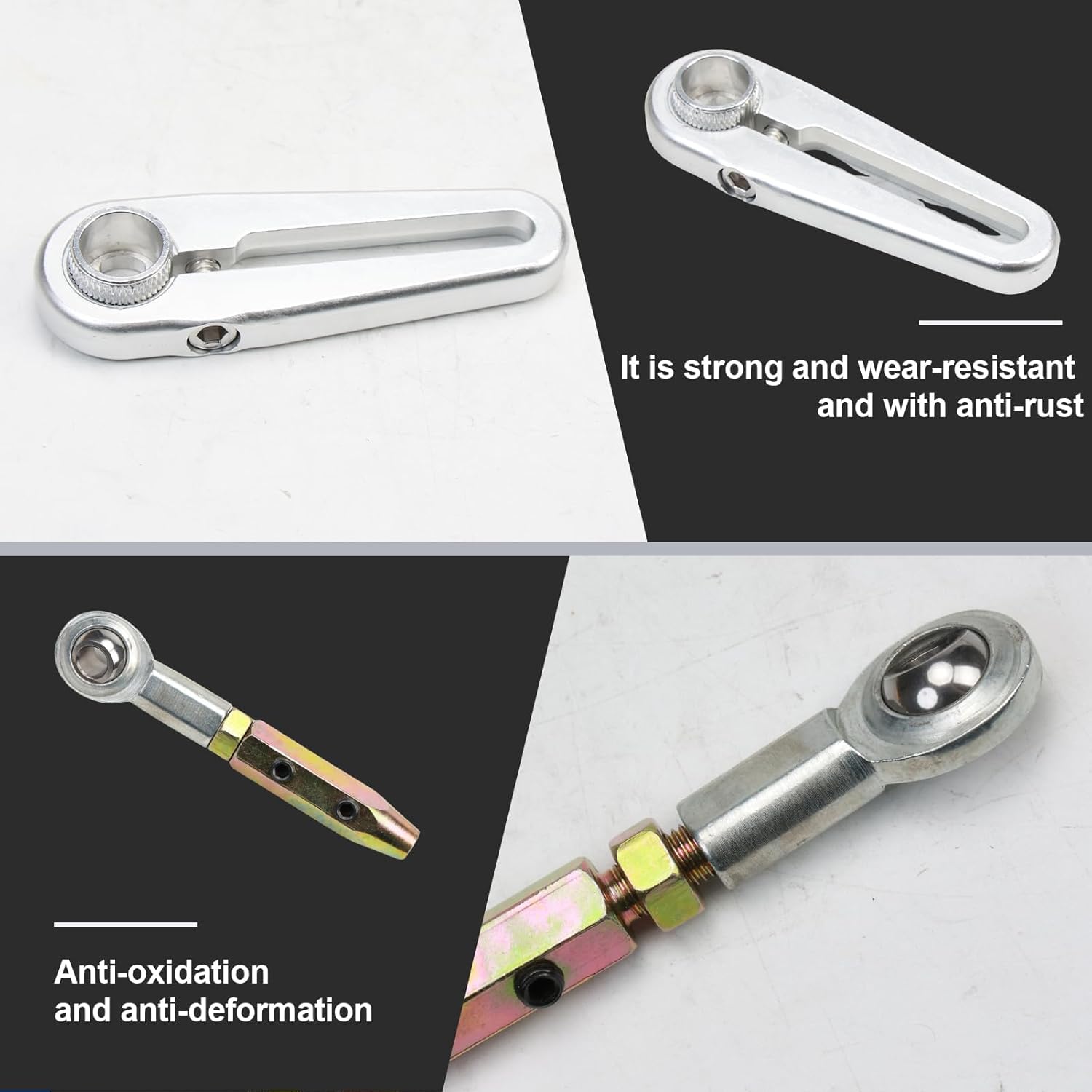 Adjustable Column Shift Linkage 26" Billet Aluminum, Compatible with TH350 TH400 700R4 200-4R Transmission, Universal Truck & Hot Rod Shifter Linkage Kit