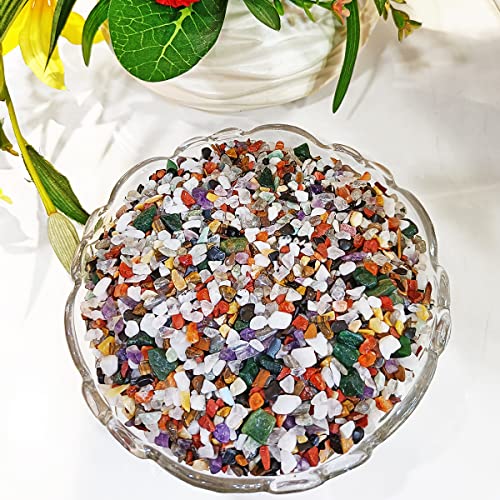 Image of Healing Crystal Chips for Vastu Natural Multi Color Chips Stone 50 Gm Multi Color Crystal Stone Chips Dust Raw Rough Stone For Reiki Healing Meditation