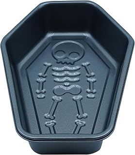 Halloween Skeleton Cake Pan, Coffin Board Cake Mould, Aluminum 3D Non Stick Baking DIY Cake Pan
