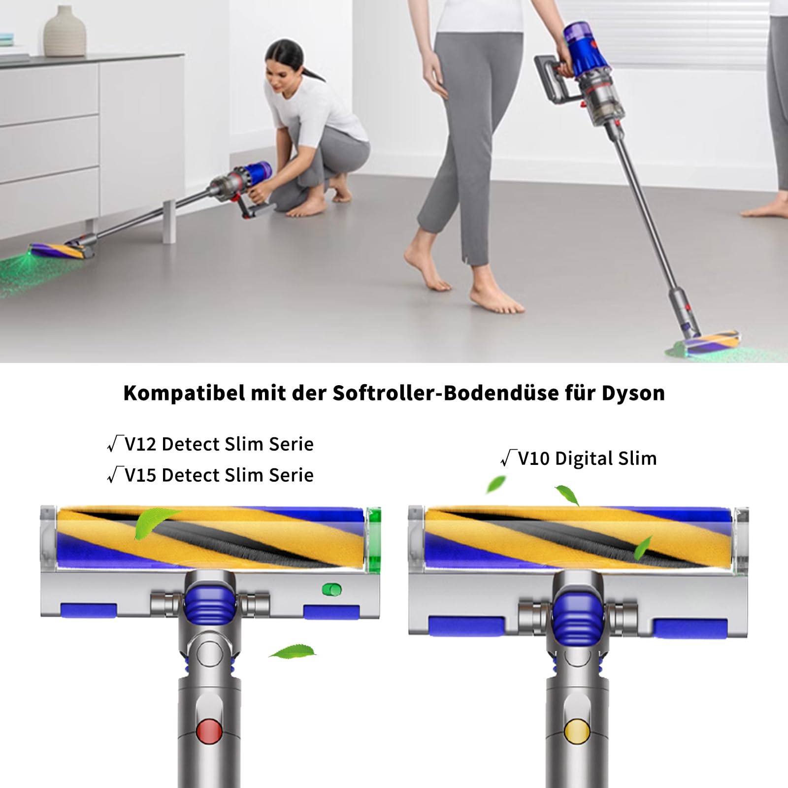 Filtr V12 do Odkurzacza Dyson, Szczotka Zamienna i Akcesoria - 1 Szczotka Zapasowa i 2 Filtry do Modelu V12 Detect Slim