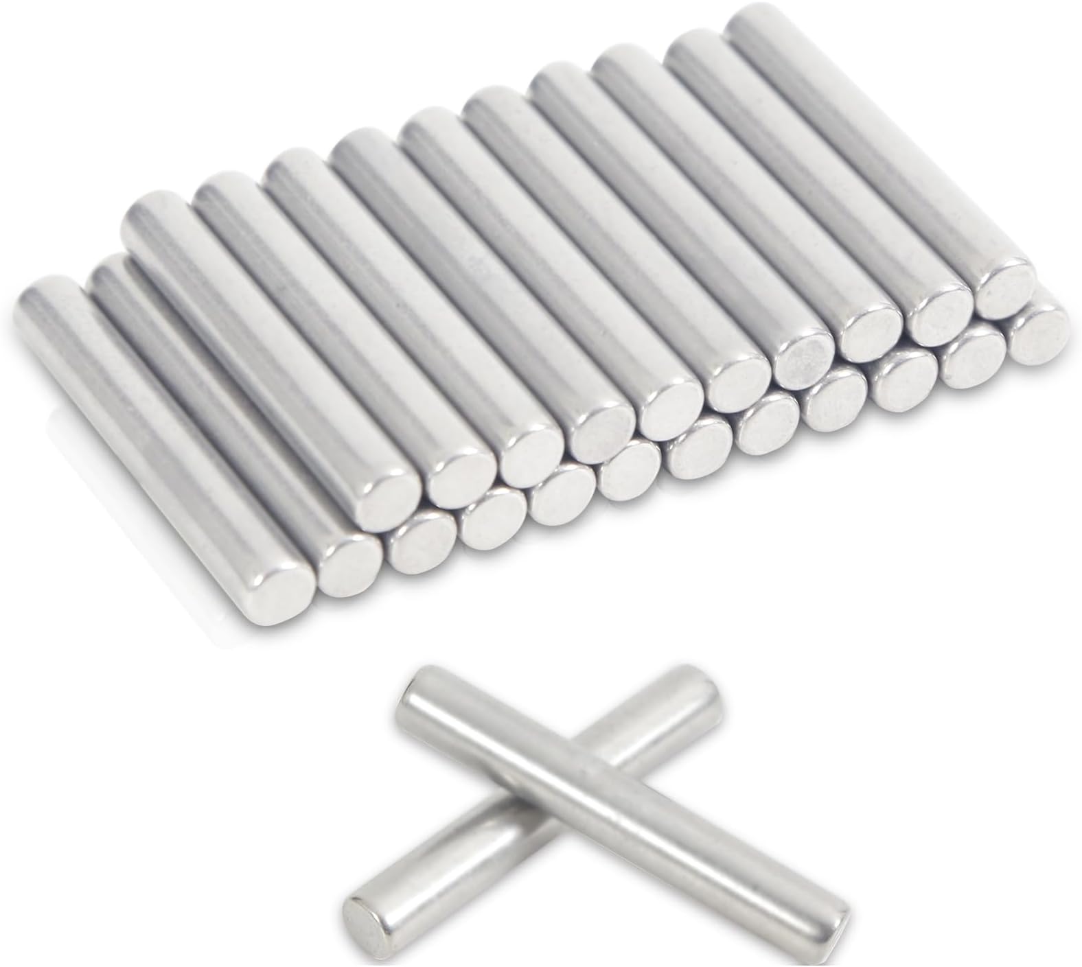 25 Pcs 4mm x 30mm Shelves Dowel Pin,304 Stainless Steel, Shelf Support Pegs Pin Rod Fasten Elements Metal Shelf Pegs