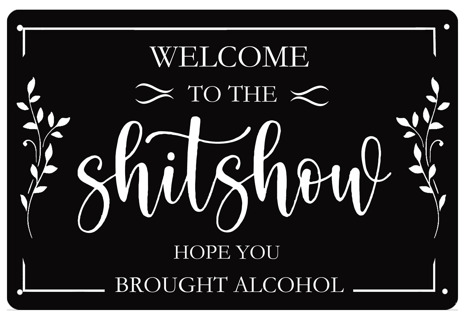Porch Sign Welcome to the Show Metal Tin Sign Retro Tin Signs Metal Plate Cafe Bar Pub Beer Club Wall Home Decor 8x12 Inch