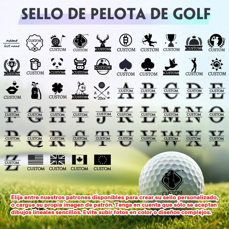 Personalizado Sello de Bola de Golf con Tinta de Secado rápido Duradera