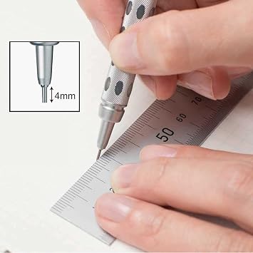 Pentel 0.7 mm - Metal Body, Hidden tip, Versatile for Technical Drawing and Writing
