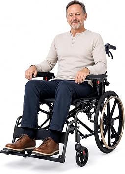 M4 11kg Lightweight Folding Wheelchair for Adults,Self Propelled 20 Inch