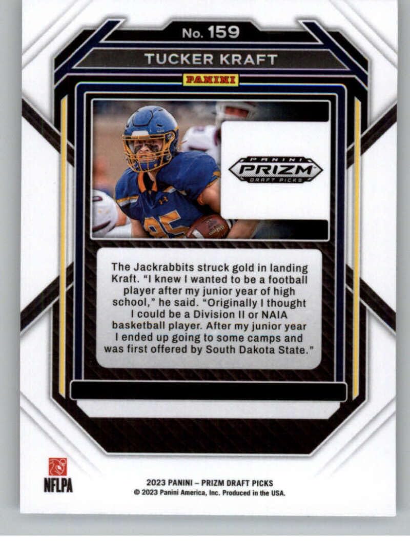 Amazon.com: 2023 Panini Prizm Draft Picks #159 Tucker Kraft South