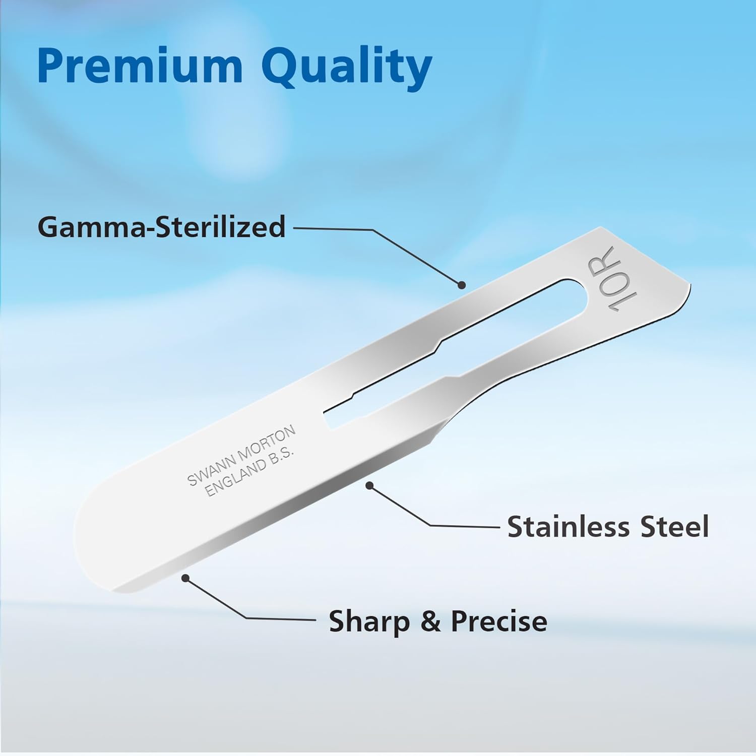 Swann Morton Scalpel Blade #10R - Sterile Dermaplane Blade for Face, Dermaplaning for Women & Men, Stainless Steel, Beauty Tools for Estheticians - Individually Wrapped, Box of 100 - Image 7