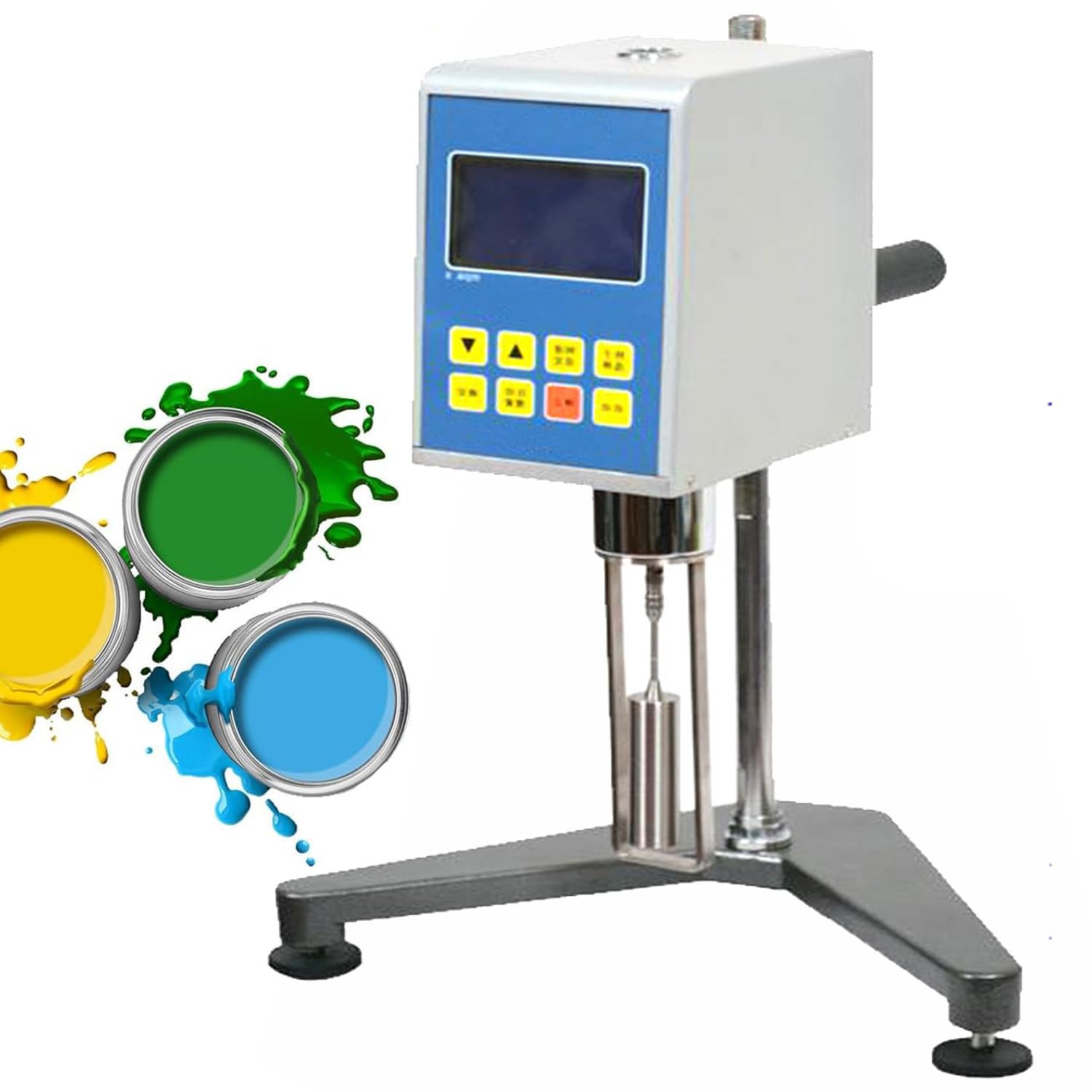 Viscosímetro rotativo digital, medidor de viscosidad de fluidos con pantalla LCD, medidor de medición preciso con 4 rotores, dispositivo de prueba de líquidos de precisión NDJ-9S