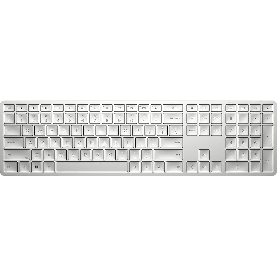 【新品未開封】HP 970 充電式ワイヤレスキーボード Amazon.com: HP 970 Programmable Wireless Keyboard (Silver