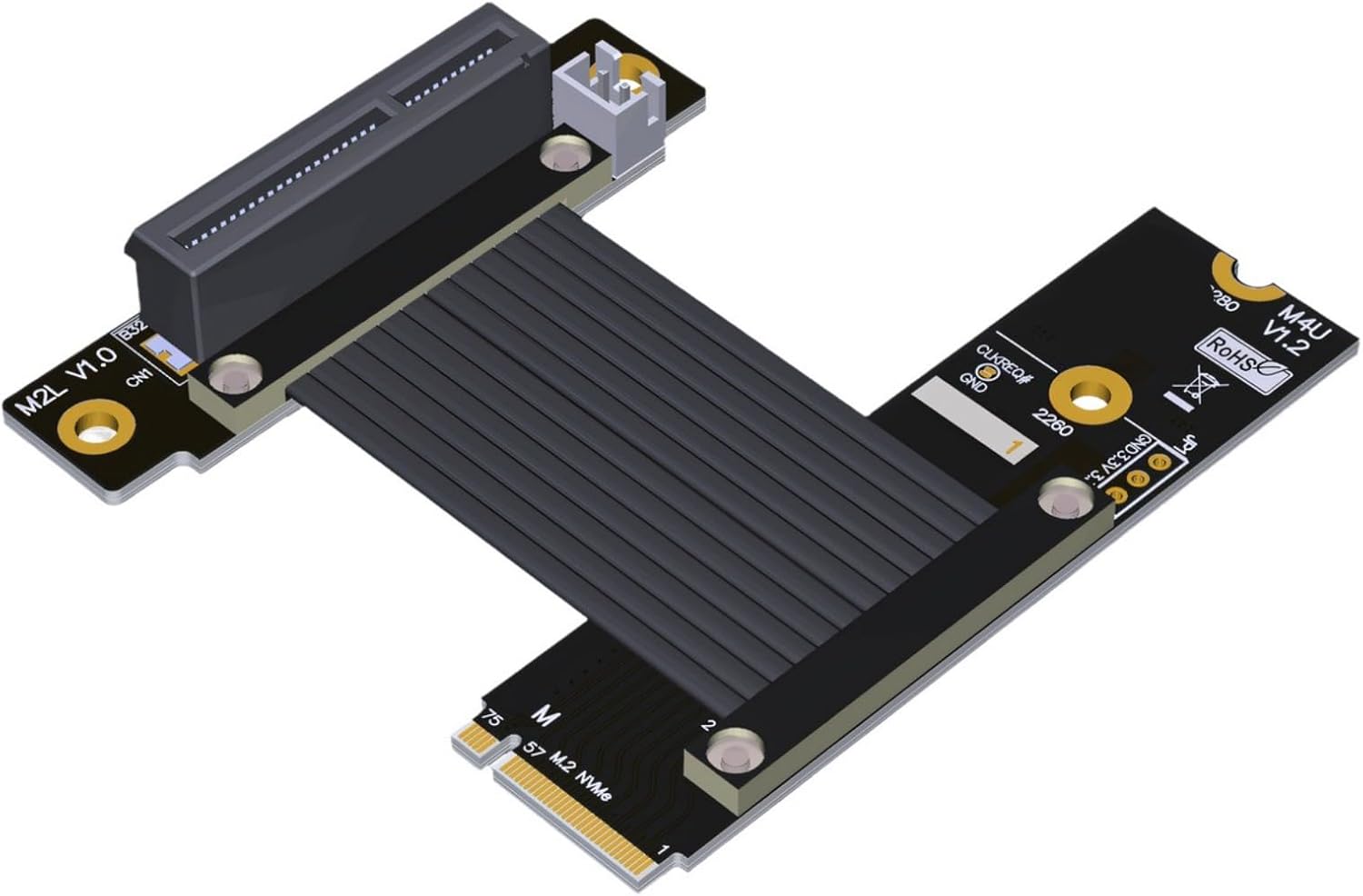 ordinarYone NVMe to PCIE Cable Male to Female Adapter Extender PCIE Card Fast Speed Data Transfer 64Gbps