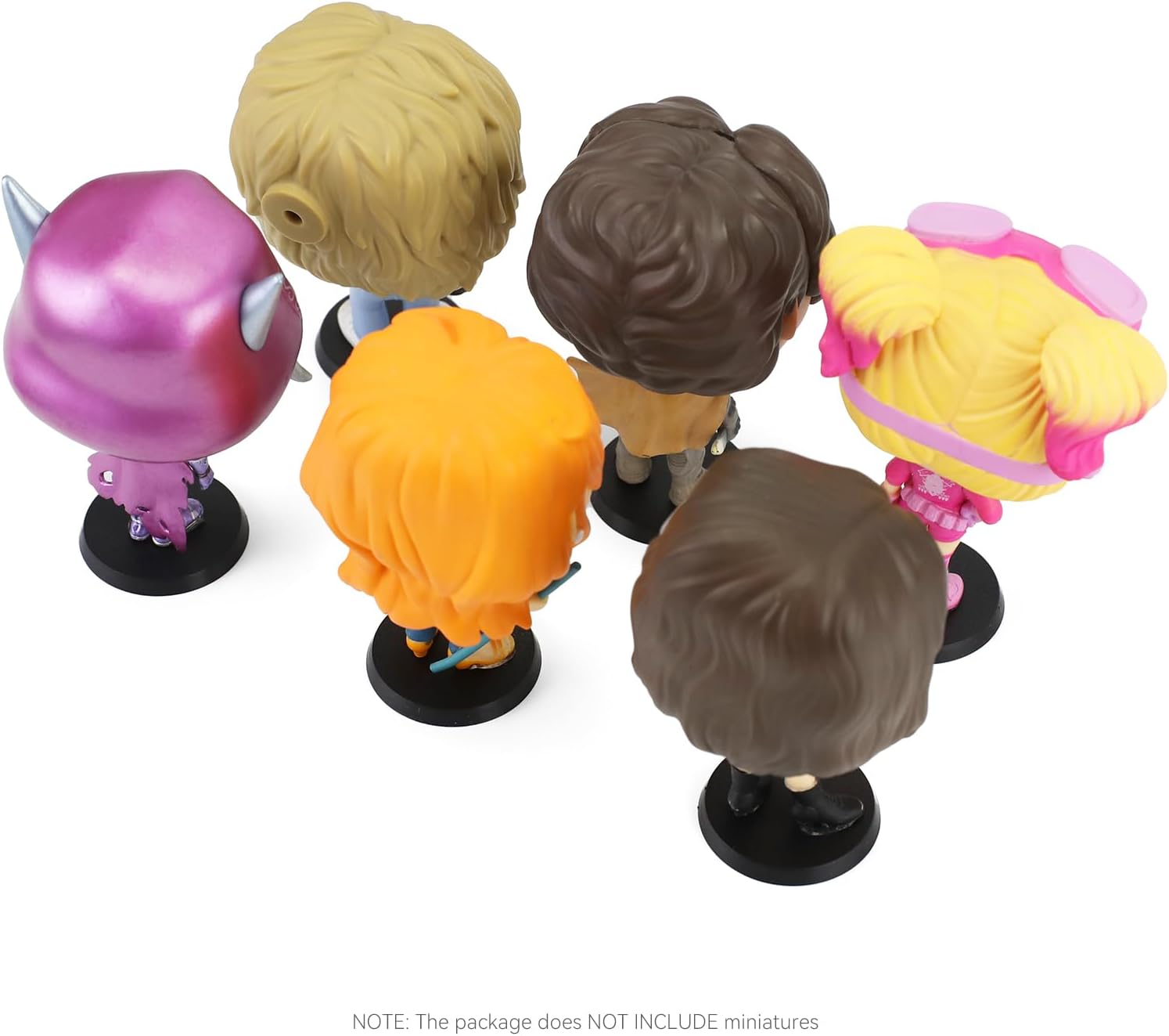 45PCS 4 Inch Fuko Pop Figure Stand Base with 120PCS Adhesives, 1.57inch Black Round Base No Peg, Doll Model Storage Organizer Display Accessories for 4 Inch Small Feet Vinyl Fuko Pop Action Figure