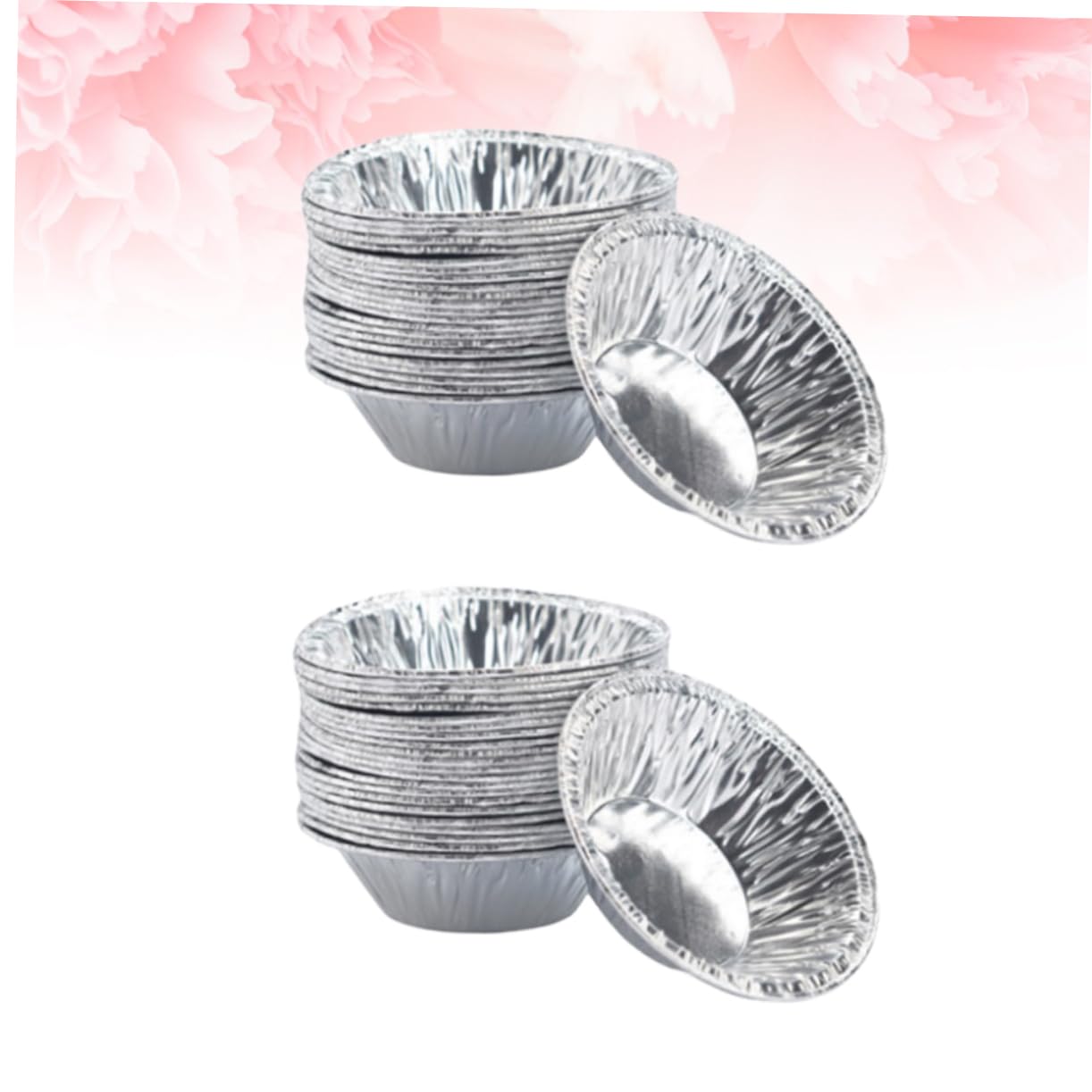 MAGICLULU 600 Piezas Sartenes Para Tarta Taza De Pastel De Aluminio Tazas De Muffins De Metal Molde Para Mini Quiches Molde De Bandeja Tazas De Tarta De Huevo Antiadherente Mollete