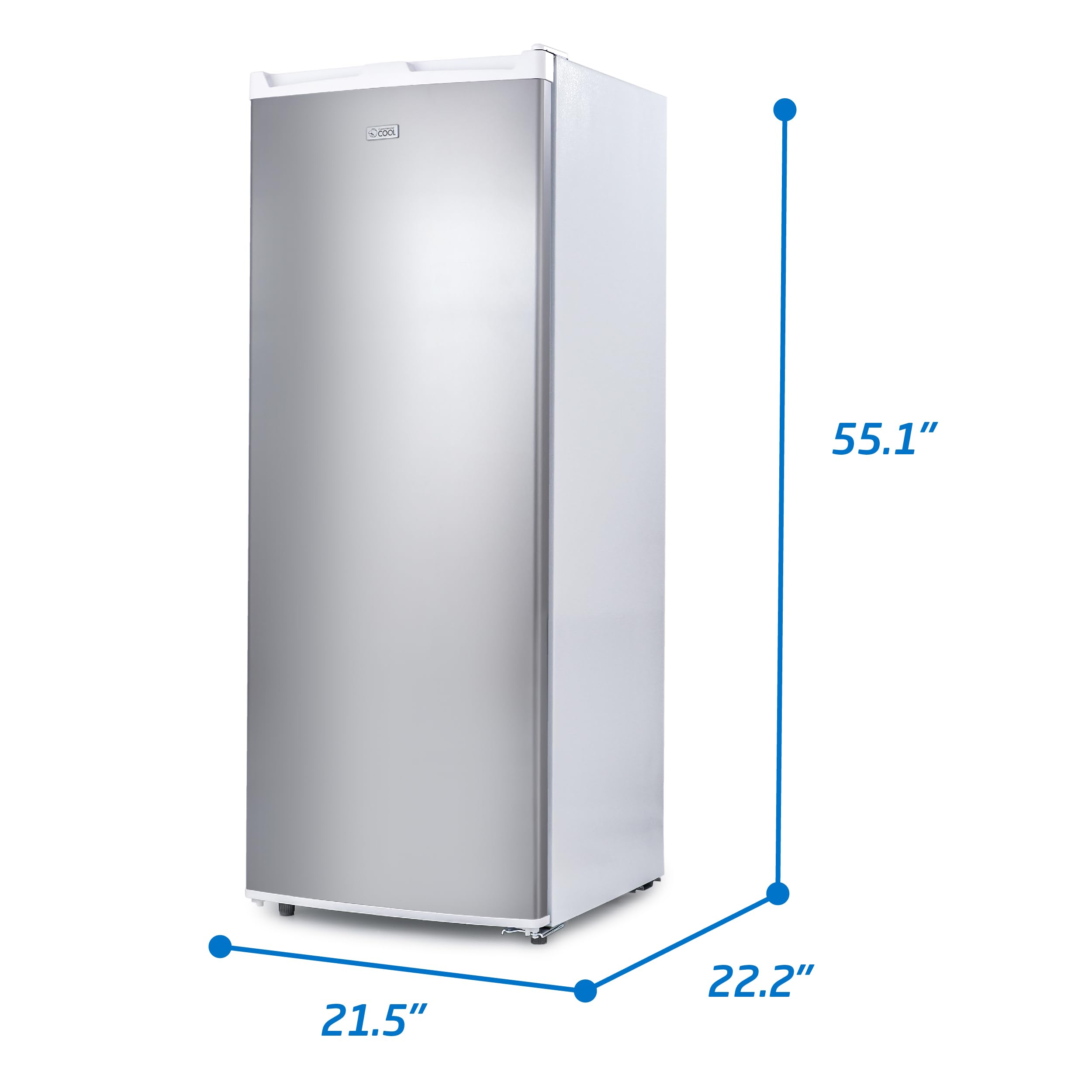 Commercial Cool Upright Freezer, Stand Up Freezer 6 Cu Ft With Reversible Door, White With Vcm Door on Fridge.com - View 6
