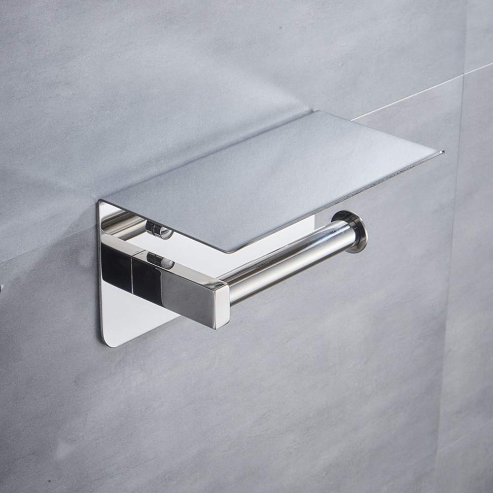 Portarrollos de Papel higiénico - Portarrollos de Papel higiénico con Estante Adhesivo sin taladrar o para baño