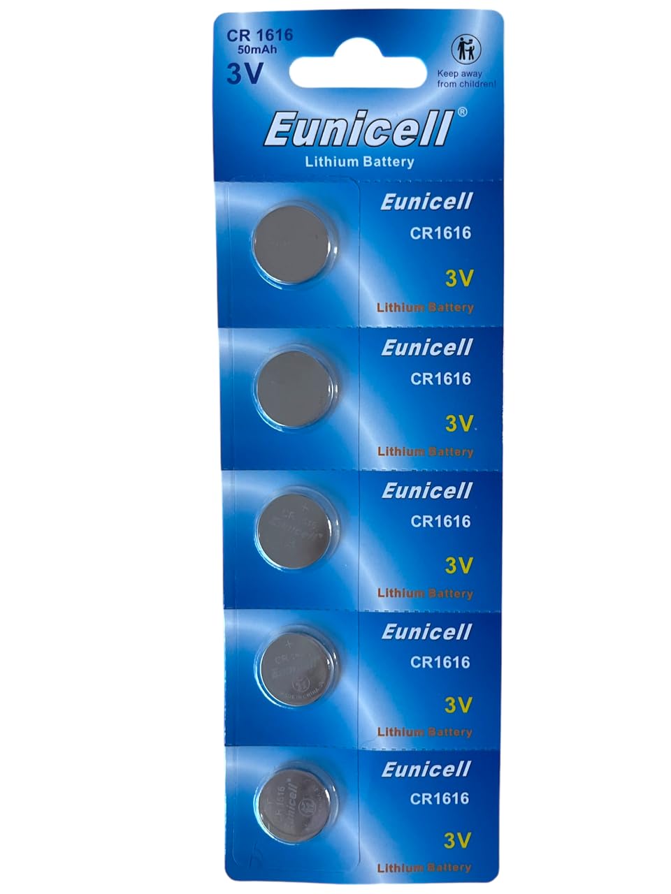 CR1616 Batteries (5 pack) Lithium Coin Button Cell 3V DL1616 1616 ECR1616 CR1616 for Watches, Car Key Fobs, Calculators, Toys, Motherboard Backup, LEDs, Medical Devices - 2