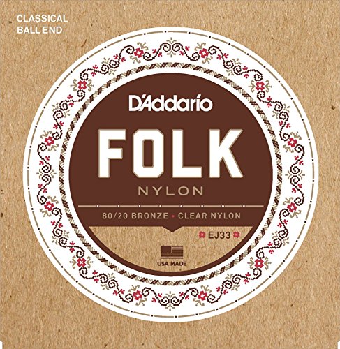 D'Addario EJ33 �t�H�[�N�M�^�[�� �{�[���G���h 80/20 BRONZE/CLEAR NYLON (28-45) EJ-33�y�������K�i�z