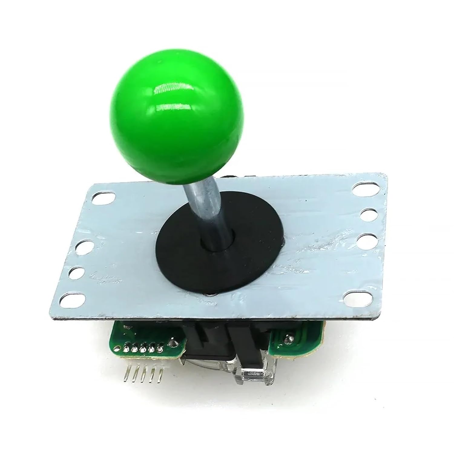 ianufu 5Sets Joystick With 5 Pin Connector 8 Way Classic Square Restrictor Arcade Game Machine Stick DIY Parts(Green)