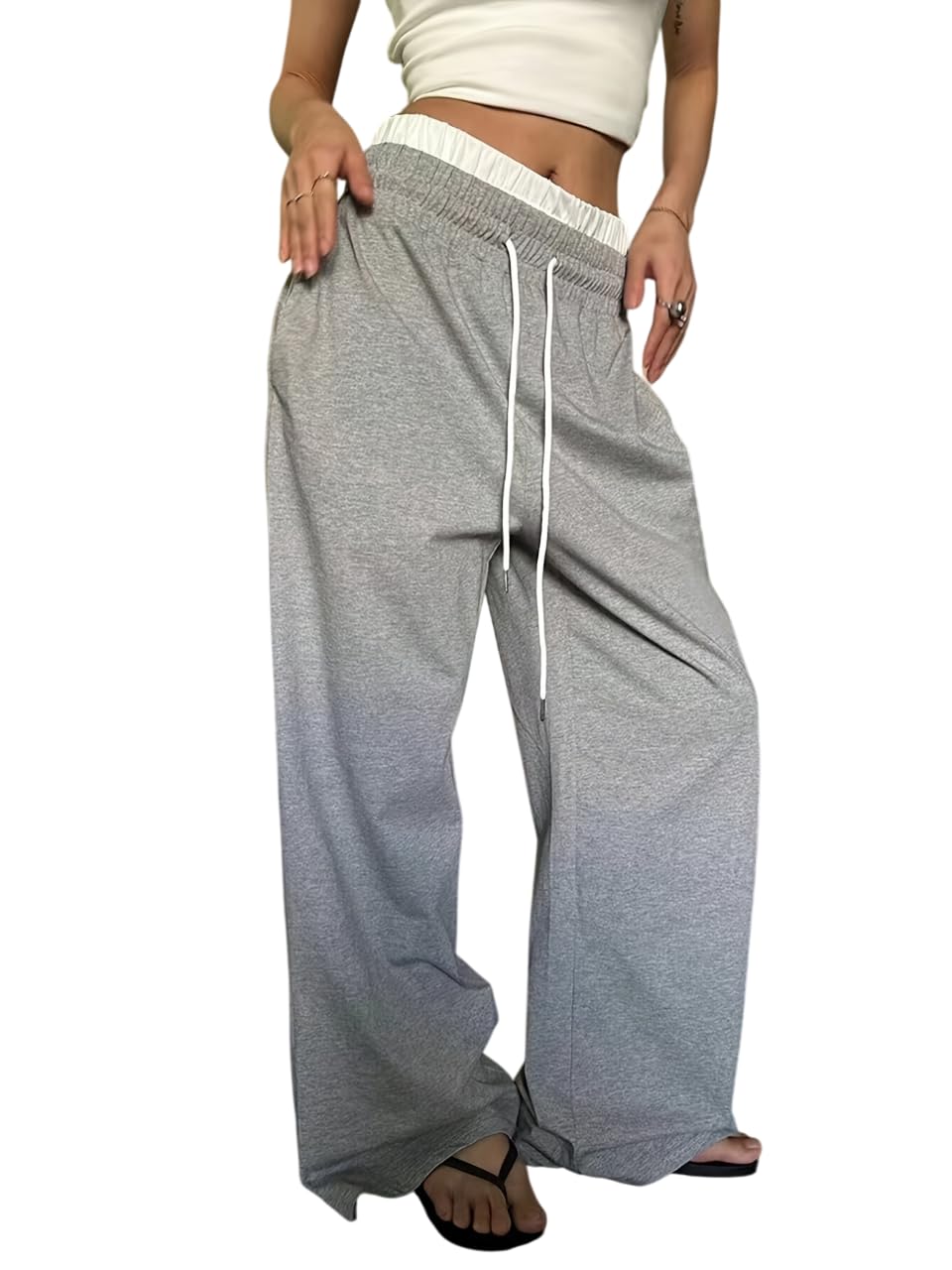 progeny Straight Wide fit Long Length Open Bottom Jogger for Women/Trending Multi Pocket Style, Relaxed Casual Pants for Women-picture-25