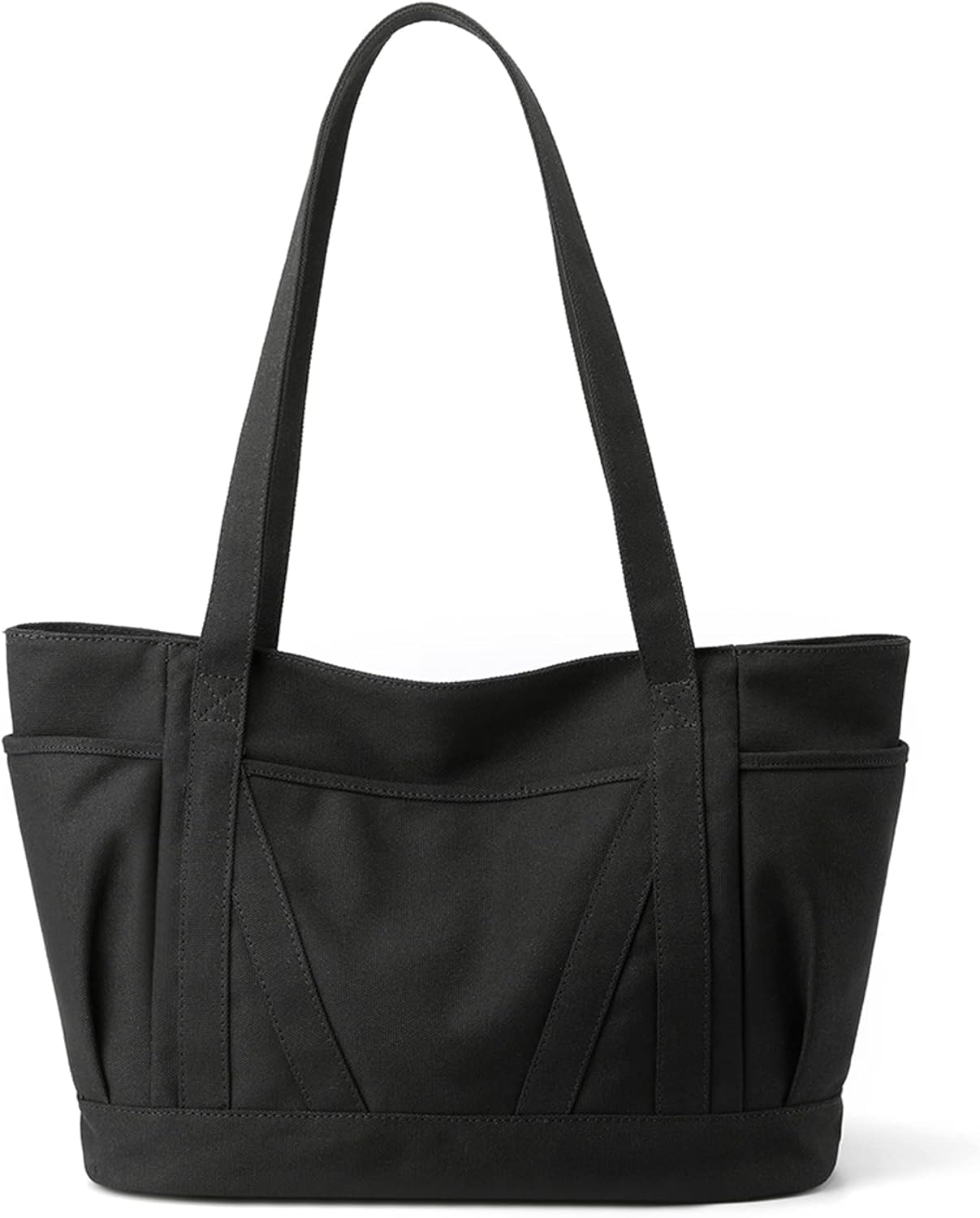 hirta Pede Teachers Purse Tote Bag Shoulder Aesthetic Handbags with Water Bottle Holder for Women Female Office Work Causal Travel Tution School Grocery Puffer Hobo Beach Bag (Charcoal Black)-picture-20