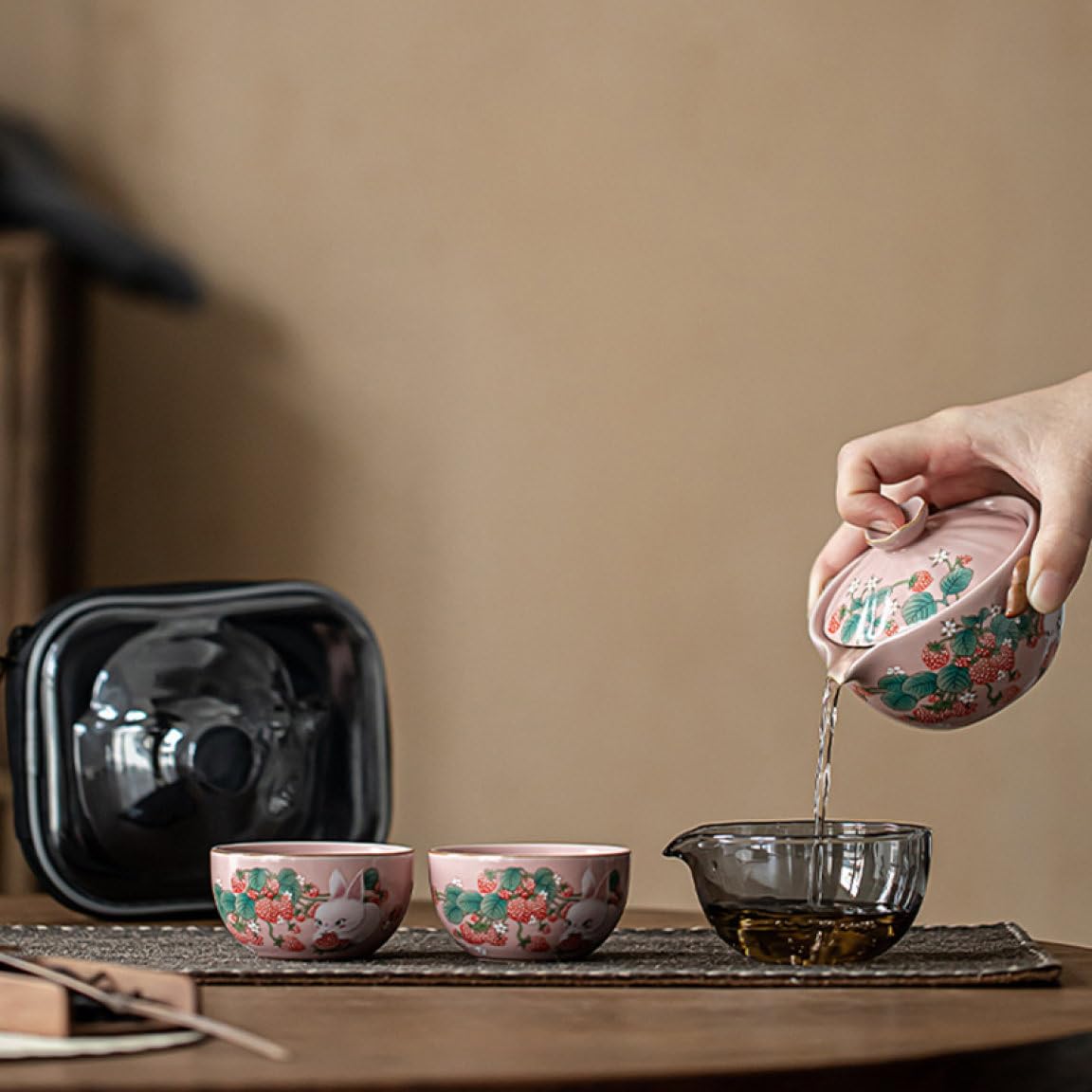 Amazon｜[ZS2L7] 湯呑みセット 中国茶器 旅行ティーセット コップ 茶缶