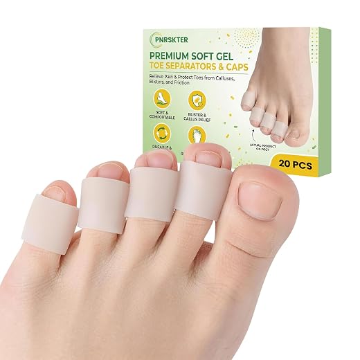 20 PCS Protezione Dita Piedi Silicone, Proteggi Dita Piedi Gel, Protezione Mignolo Piede, Distanziatore Dita Piedi Separatore Dita Piede Per Prevenire Vesciche, Calli, Attrito Antidolorifico