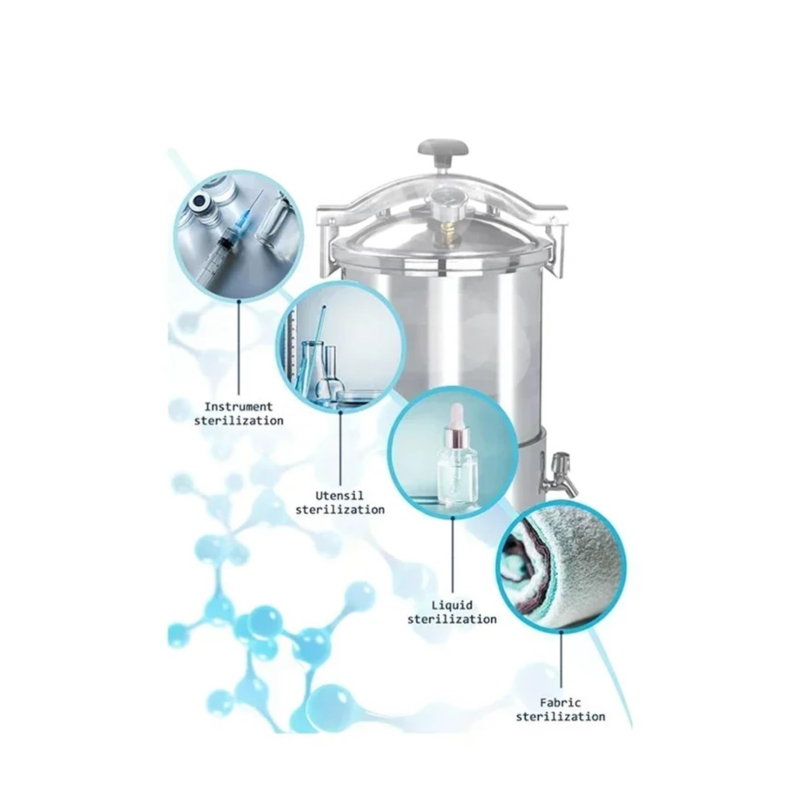 Máquina Portátil De Esterilización En Autoclave For Hongos, Esterilizador Eléctrico Pequeño Alimentos A Vapor Con Pantalla Digital Eficaz Y RáPido(LPYX-24HDD)