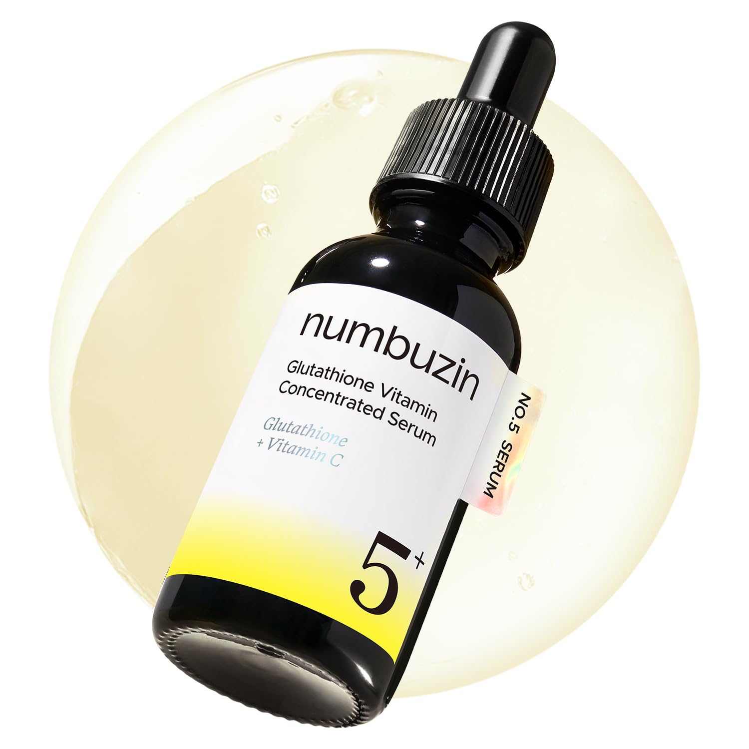 numbuzin No.5 Serum | Glutathione Vitamin Concentrated Serum | Glutathione, Vitamin C, Tranexamic Acid | Hyperpigmentation, Acne Scars | Suitable for Sensitive Skin, Korean Skincare | 1.01 fl. oz.
