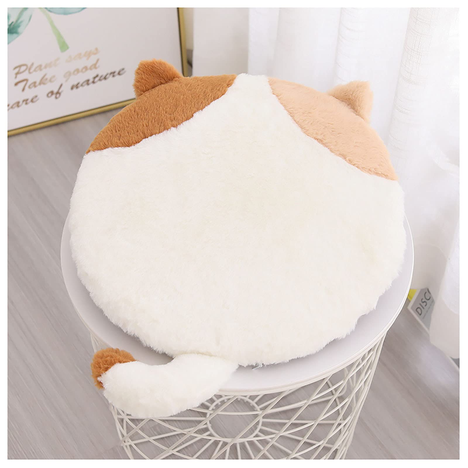 Coussin de siège en mousse à mémoire de forme beige blanc 40x40cm pour chaise et sol